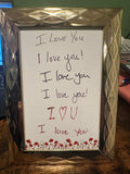 I love you handwriting sign