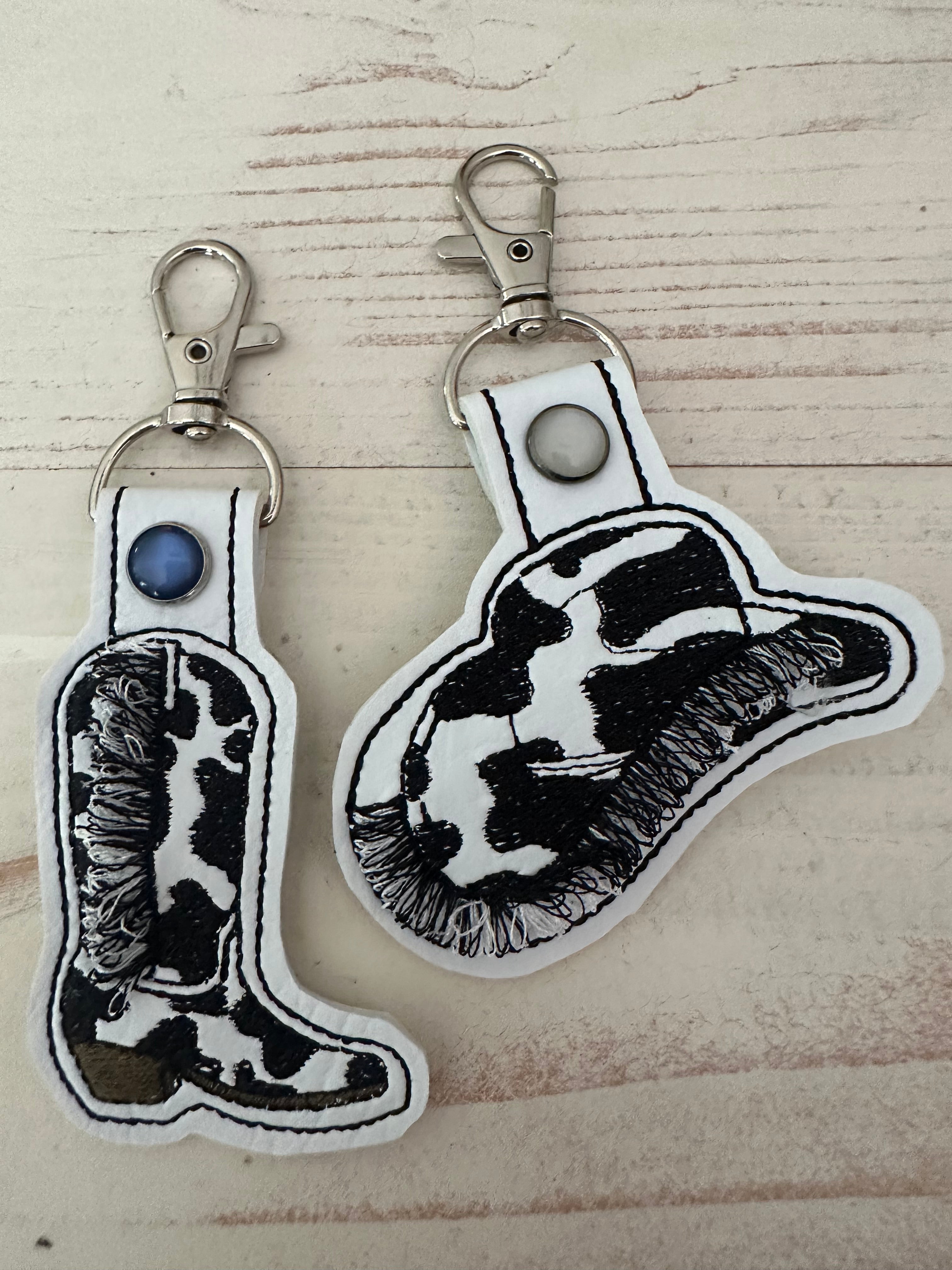Cowboy Hat and Boot Keychains